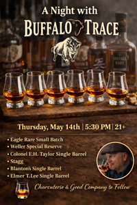 A Night at the Buffalo Trace Distillery Thursday May 14th: 5:30-7:00PM