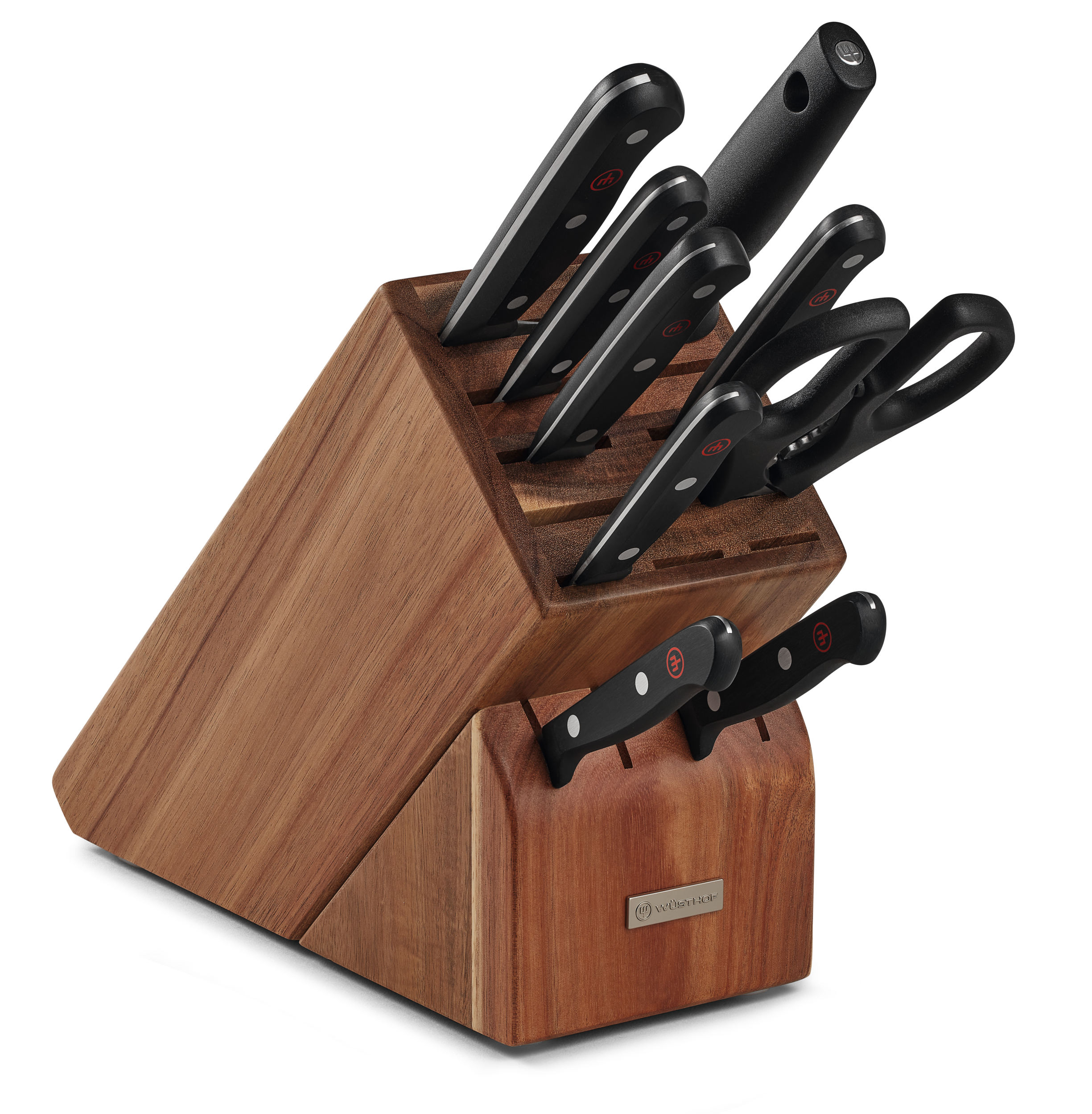 Wusthof Stainless Steel Gourmet 4 Piece Steak Knife Set with White Handles