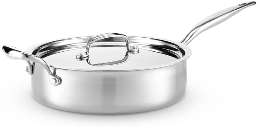 4 Quart Stainless Steel Saute Pan - Silver
