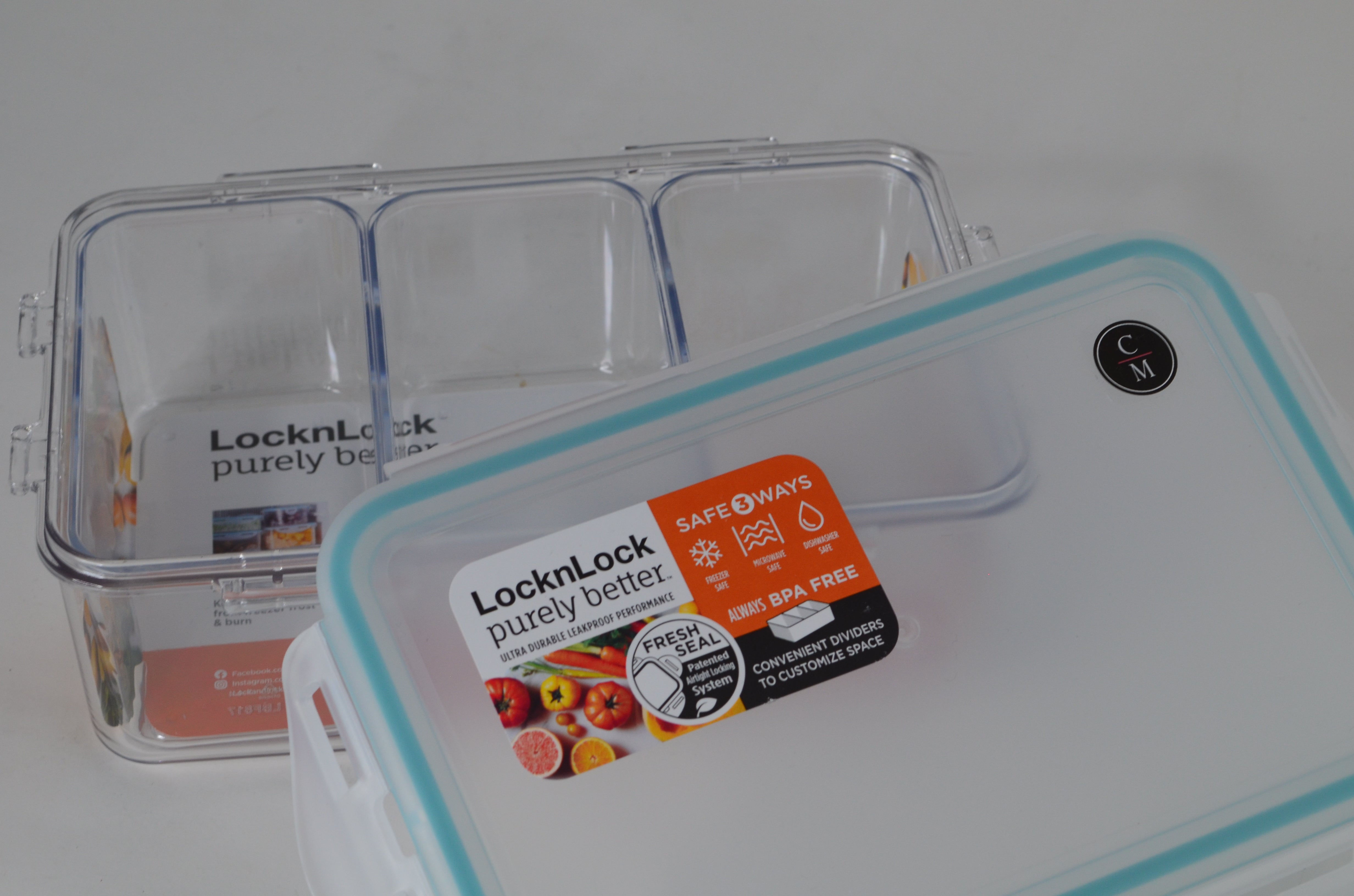 LocknLock Purely Better Glass Food Storage Container with Lid, 32 Ounce,  Clear