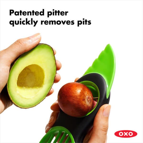 OXO Good Grips 3-in-1 Avocado Slicer - Green & Good Grips Stainless Steel  Scraper & Chopper