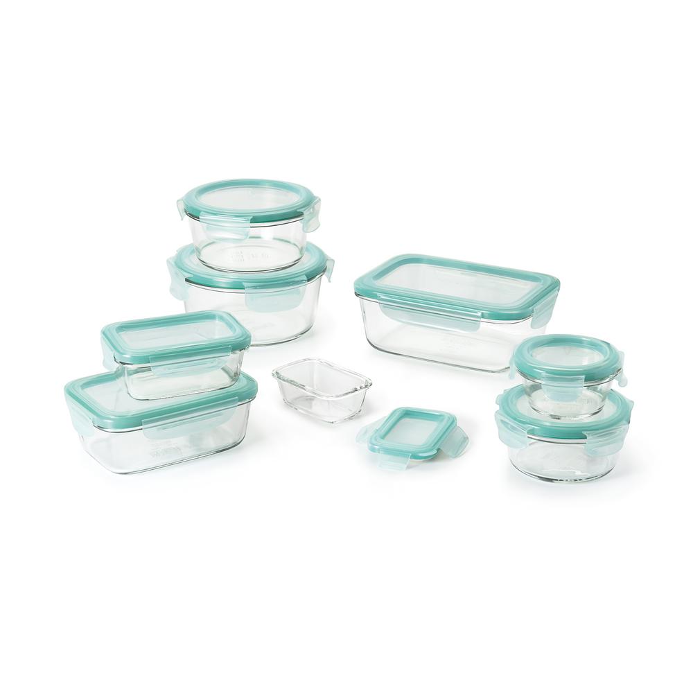 OXO Good Grips 30-Piece Smart Seal Glass & Plastic Food Storage